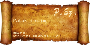 Patak Szelim névjegykártya